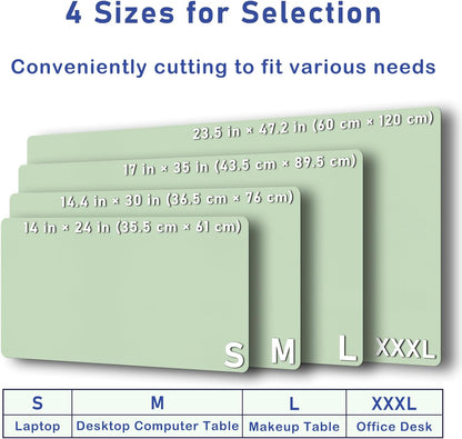 Leather Desk Pad Protector,Non-Slip Mouse Pad,Laptop Desk Pad,Office Mouse Mat,Waterproof Leather Desk Blotter,Desk Writing Pad for Office and Home (M-Green,30"X14")